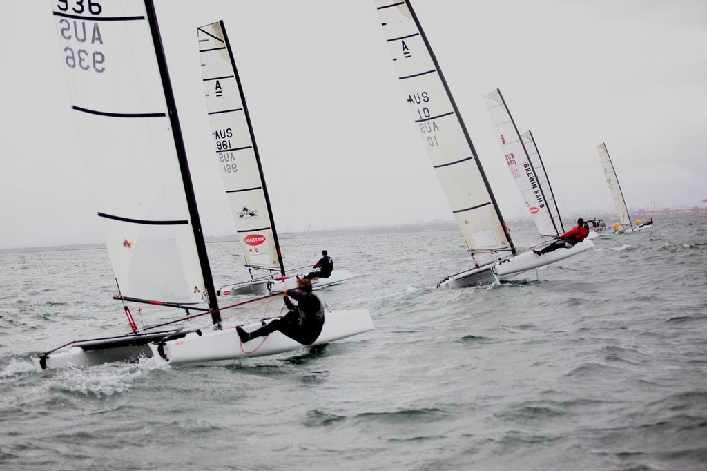 Start Race 6 - NSW State A Class Championship 2011 © Brian Lowder, Kurnell Catamaran Club